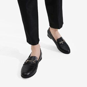 Dream Pairs Women Black-stone Faux Leather Closed Rounded Toe Loafers Shoes